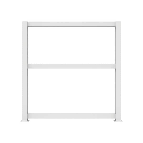 Barrette Outdoor Living 6 ft. x 6 ft. White Full Privacy Railing Panel Kit