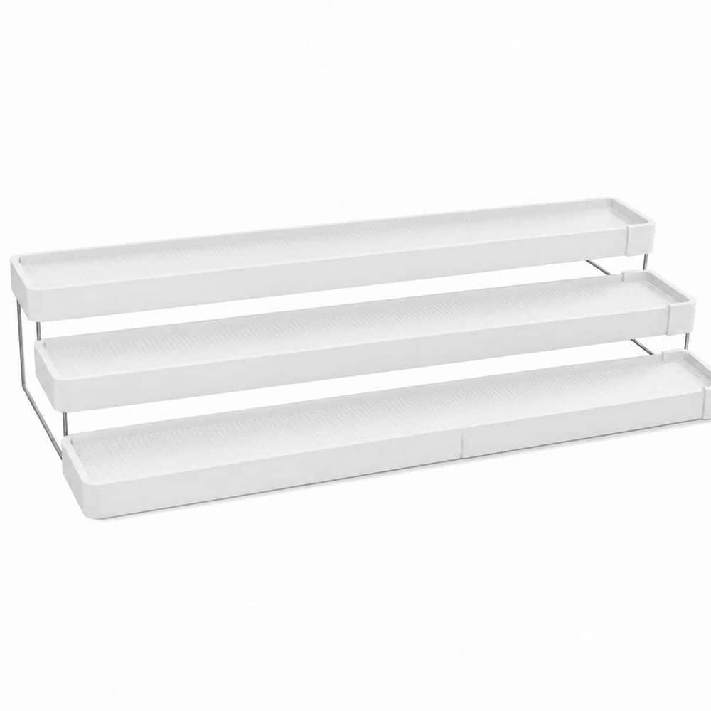 3-Tier Adjustable Expandable Spice Rack Organizer for Cabinet and Countertop, 11.8 to 21.1 in, White price history on PriceWatchPro