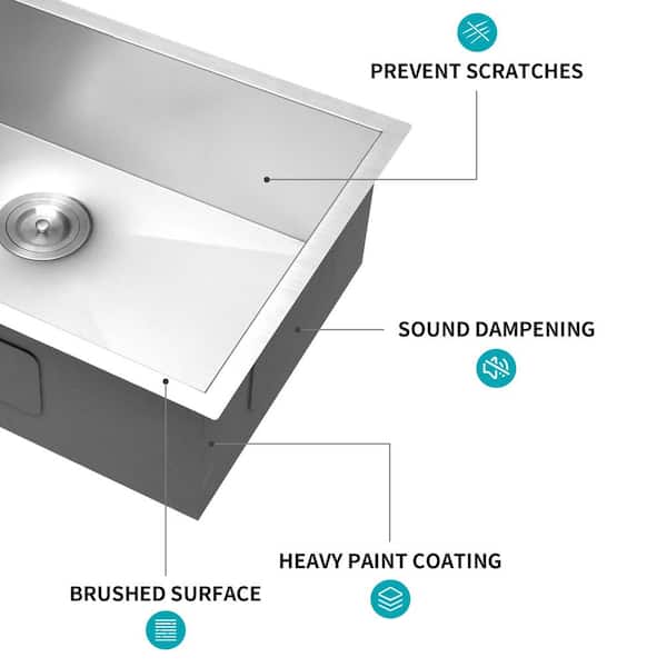 Reviews for Xzkai 30 in. Undermount Single Bowls Stainless Steel