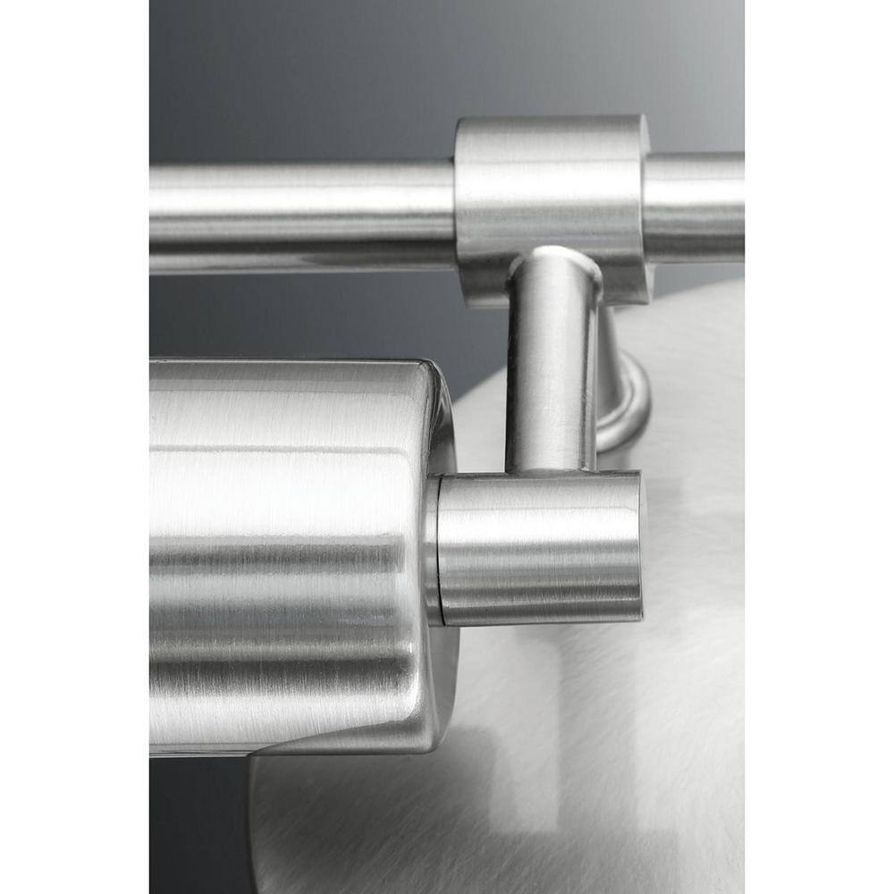 Nickel 27-Inch Industrial Two-Light Bath Vanity Fixture