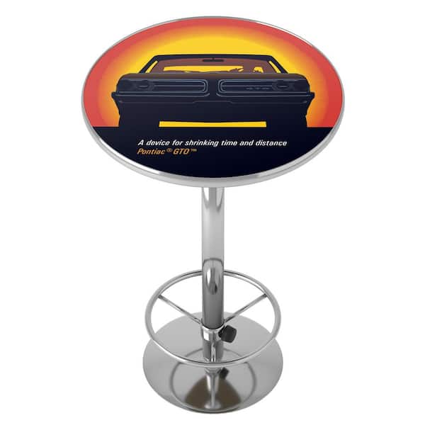 Unbranded Corvette GTO - Time and Distance Orange 42 in. Bar Table