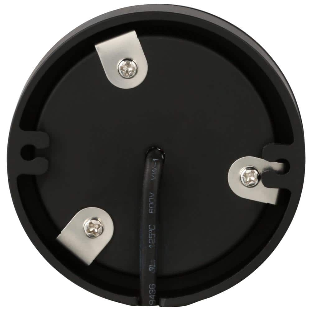 Matte Black LED Puck Light with Warm White Dimmable Recessed Downlight