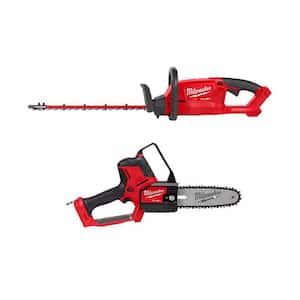 M18 FUEL 18 in. 18V Lithium-Ion Brushless Cordless Hedge Trimmer with M18 FUEL 8 in. HATCHET Pruning Saw (2-Tool)