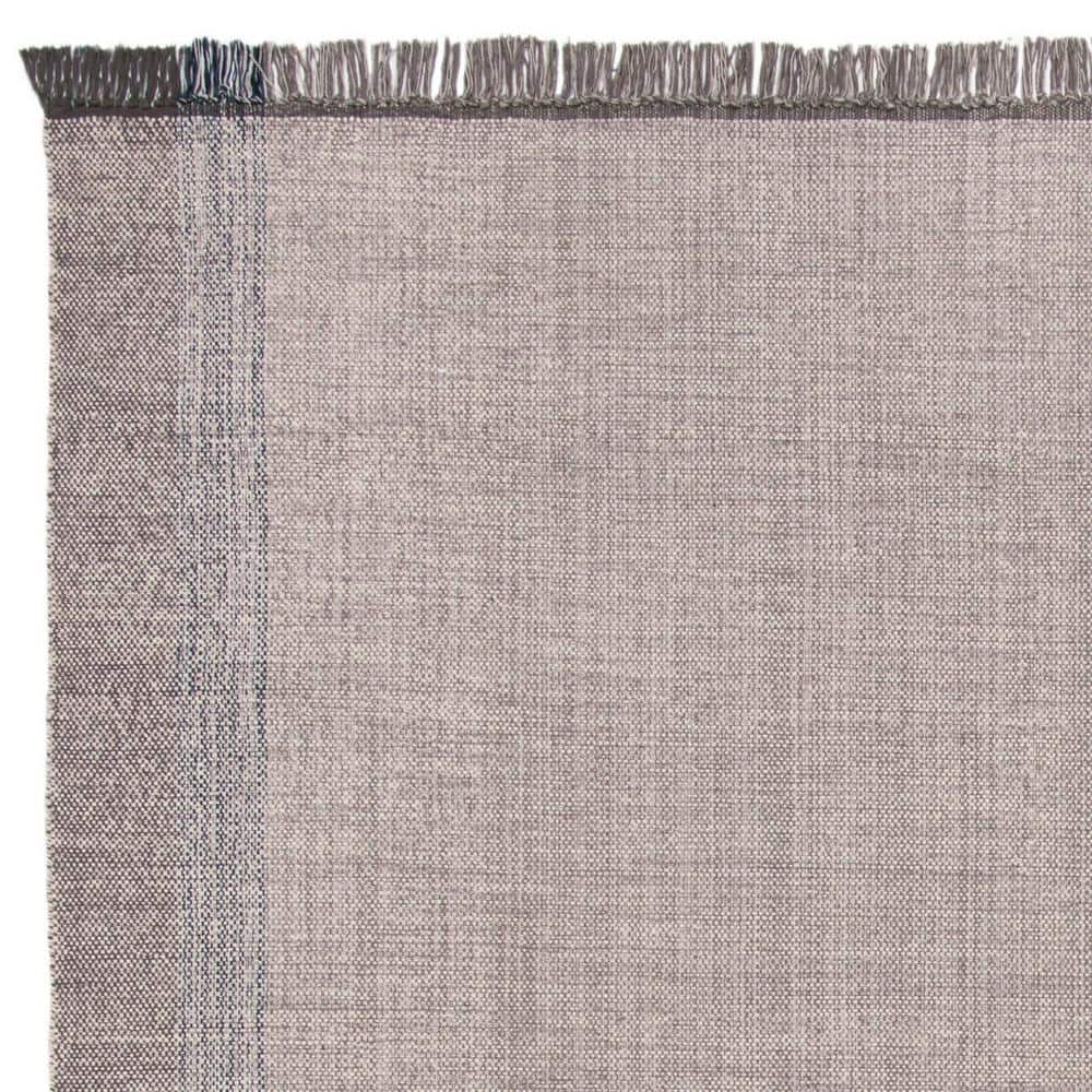 Coastal Breeze Blue/Grey Stripe Hand-Woven Cotton 8' x 10' Rug