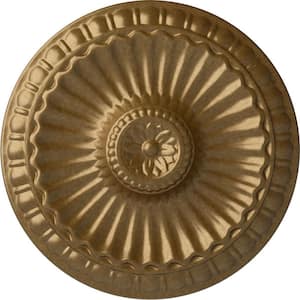 11-1/4 in. x 1-1/8 in. Linus Urethane Ceiling Medallion, Pale Gold