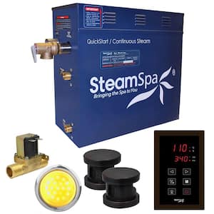 Indulgence 12kW QuickStart Steam Bath Generator Package with Built-In Auto Drain in Polished Oil Rubbed Bronze