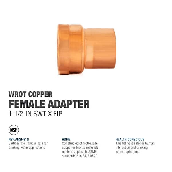 Everbilt 1/2 in. Copper Pressure Cup X MPT Adapter Fitting Pro