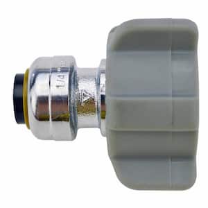 1/4 in. (3/8 in. ) Chrome Plated Brass Push-To-Connect x 7/8 in. Female Ballcock Toilet Straight Connector