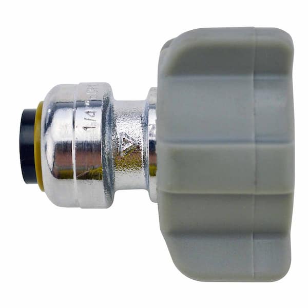 1/4 in. (3/8 in. ) Chrome Plated Brass Push-To-Connect x 7/8 in. Female Ballcock Toilet Straight Connector