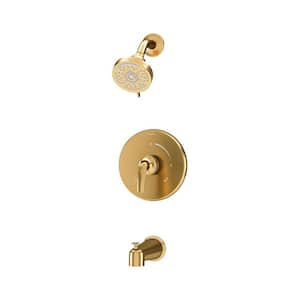 Elm Single Handle Wall Mounted Tub and Shower Trim Kit with Diverter in Brushed Bronze (Valve Not Included) 1.5 GPM