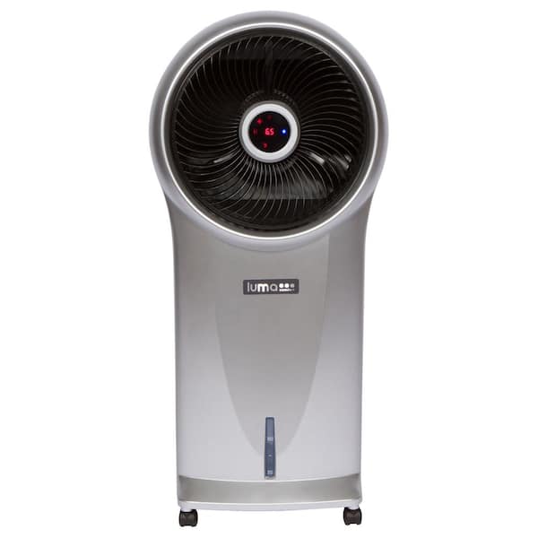 Luma Comfort 500 CFM 3-Speed 2-In-1 Evaporative Cooler (Swamp Cooler) and Fan with Removable Water Tank for 250 sq. ft. - Silver