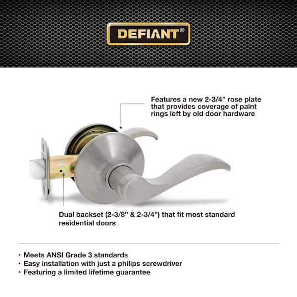 Defiant Naples Satin Nickel Hall/Closet Door Lever 32LYEX203B