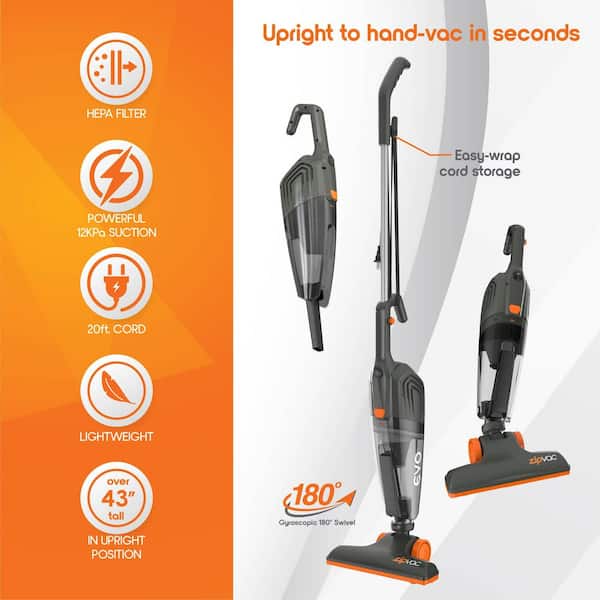 み*ゅ様 B+COM SB213.EVO Tzumi EVO Corded ZipVac 3 in 1 Upright Vacuum Bagless HEPA Filter