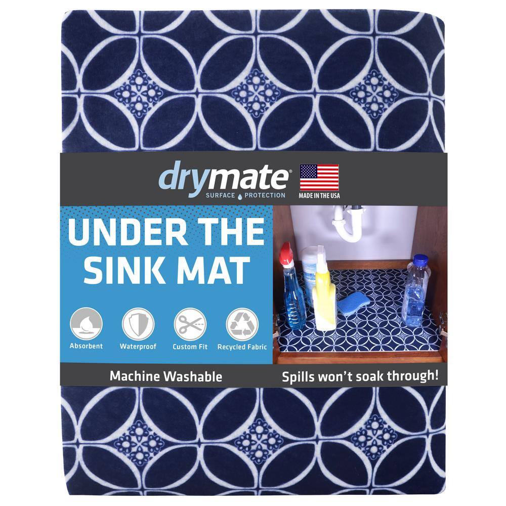 Drymate Drymate Premium Indigo 24 in. D x 59 in. L Solid Slip Resistant ...