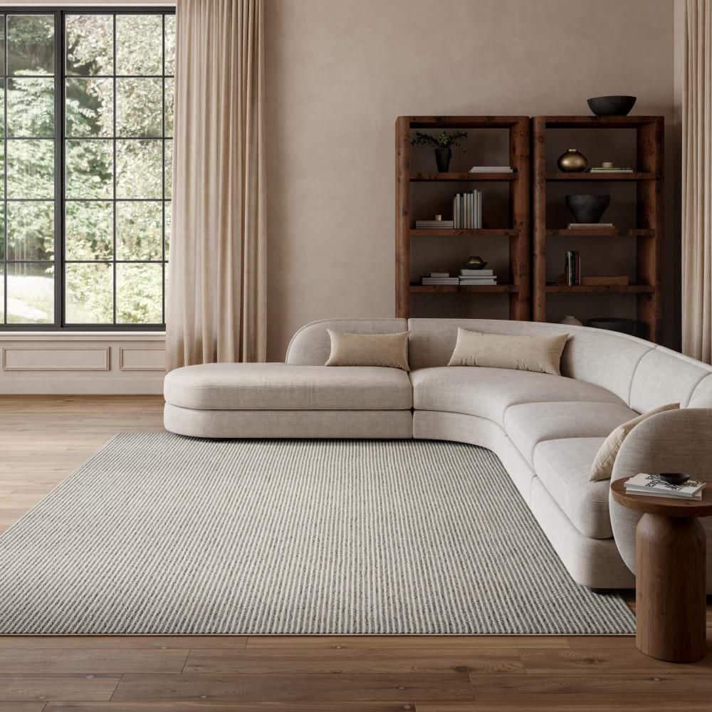 Nourison Textured Home Ivory Grey 6 ft. x 9 ft. All-over design