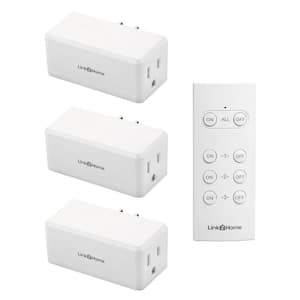 Wireless Indoor Remote Control Outlet Switch with 3 RCVs and 1 Remote