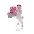42 in Cool White LED Poodle with Presents Holiday Yard Decoration