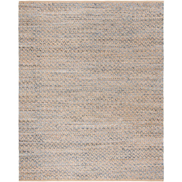 SAFAVIEH Cape Cod Blue/Natural 10 ft. x 14 ft. Distressed Geometric Area Rug