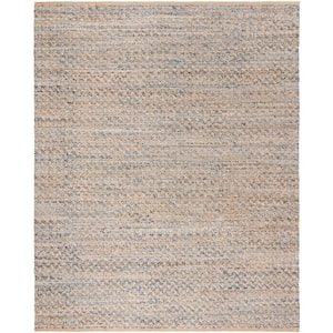 Cape Cod Blue/Natural 9 ft. x 12 ft. Distressed Geometric Area Rug