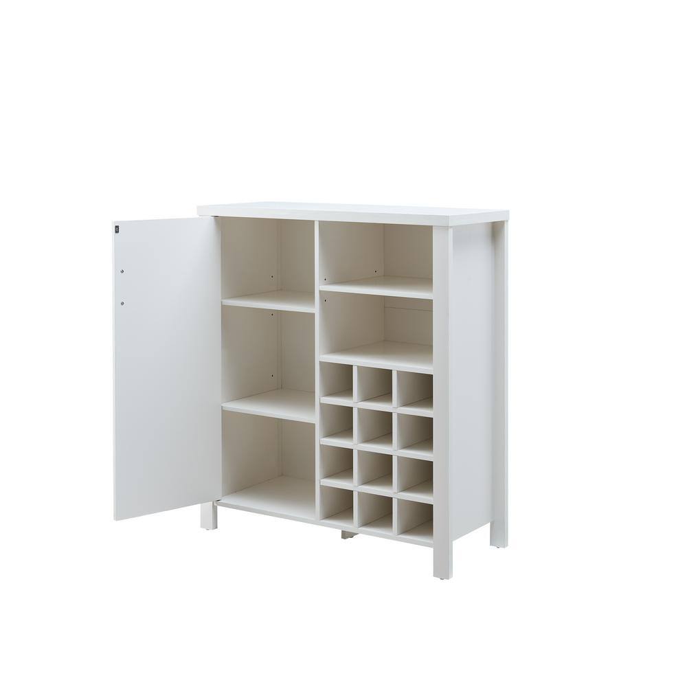 White Wood 36'' Farmhouse Wine Bar Cabinet
