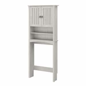 Salinas 28.66 in. W x 68.11 in. H x 8.05 in. D Linen White Oak Over The Toilet Storage with Adjustable Shelves