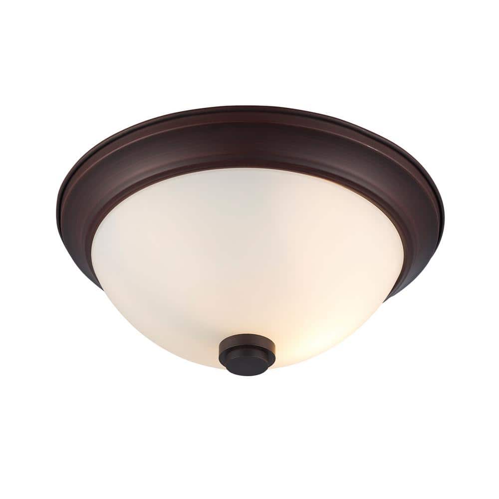 Mod Pod Rubbed Oil Bronze Glass Flushmount Light