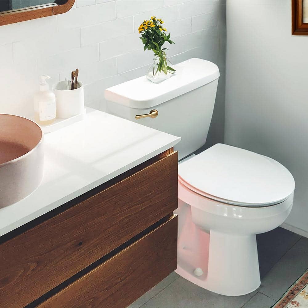 Universal Brushed Gold Toilet Handle with Metal Lever