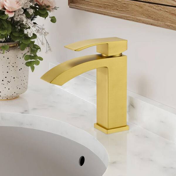 Tahanbath Single Handle Single Hole Bathroom Faucet Spot Resistant