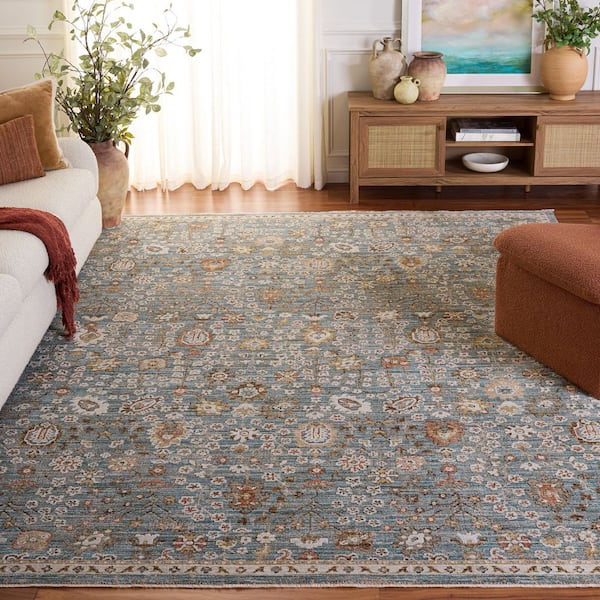 Sarafina 10 ft. x 13 ft. Blue Persian Area Rug