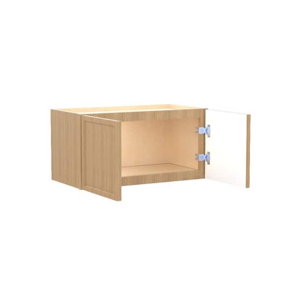 Franklin 24 in. W x 12 in. D x 12 in. H Assembled Plywood Wall Bridge Kitchen Cabinet in Vanguard Oak with Soft Close