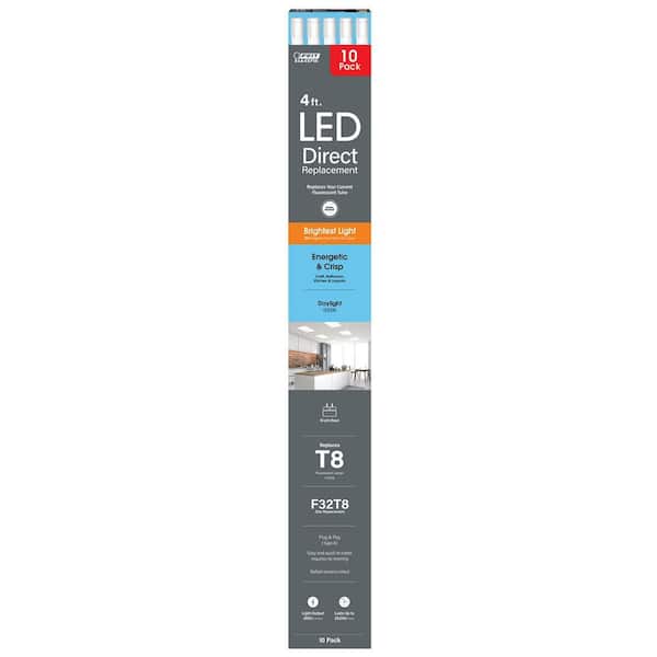 Feit Electric 32-Watt 4 ft. T8 G13 Type A Plug and Play High