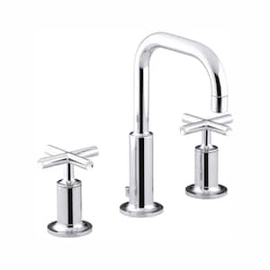 Purist 8 in. Widespread 2-Handle Bathroom Faucet in Polished Chrome