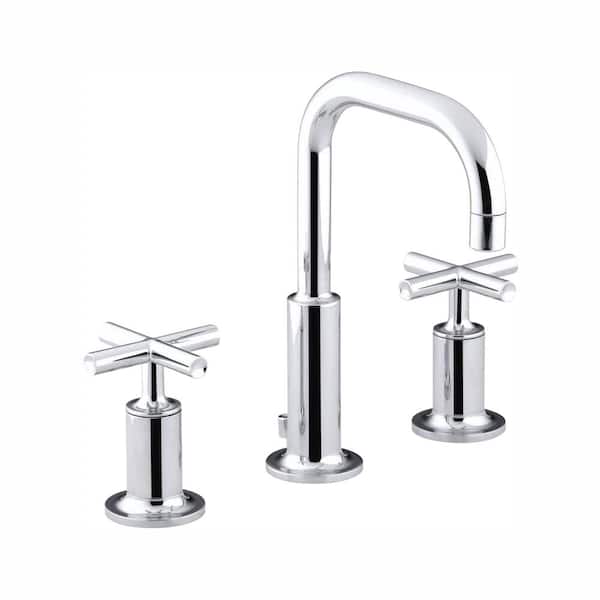 KOHLER Purist 8 in. Widespread 2-Handle Bathroom Faucet in Polished Chrome