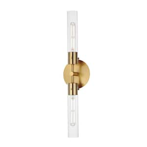 Equilibrium 2-Light LED Brass Wall Sconce