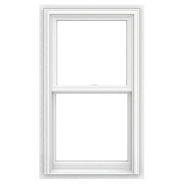 V-2500 30 in. x 48.5 in. White Vinyl Nailfin Double Hung Window with Low E, Argon, Screen, and No Grids