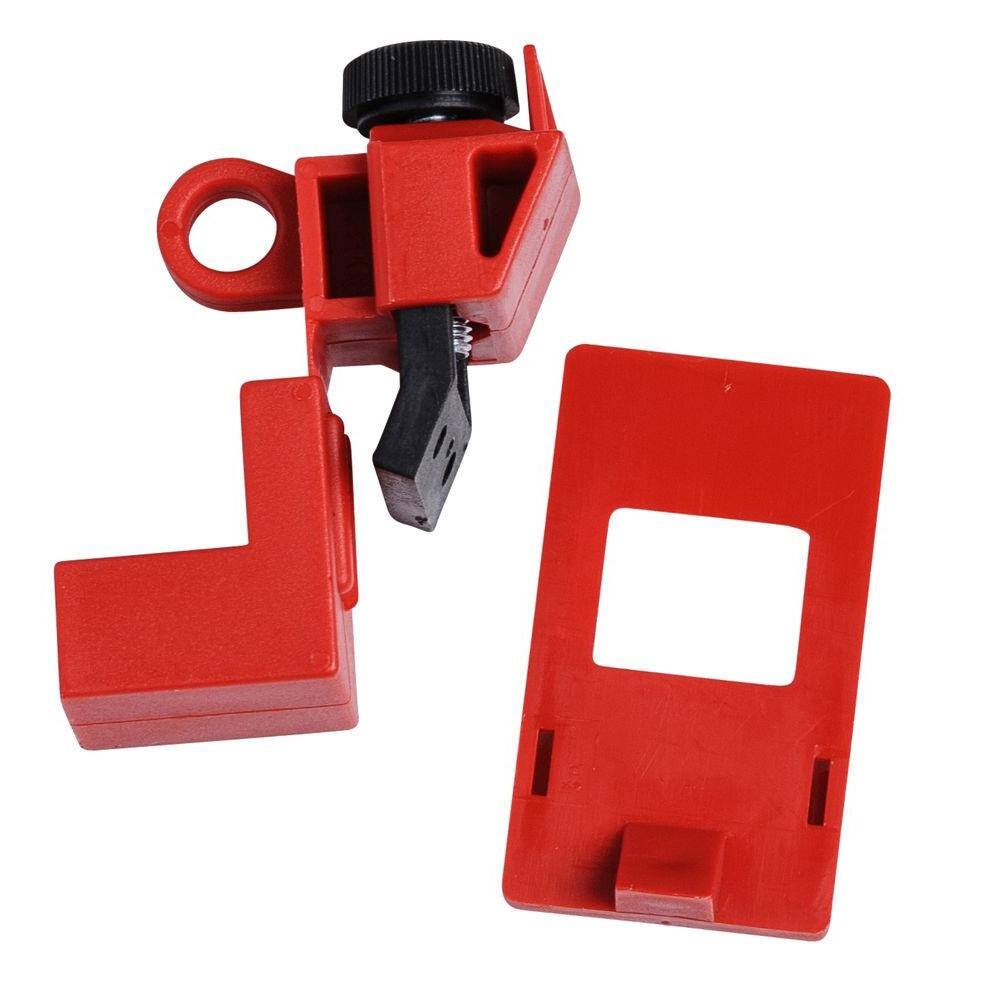 120/277 Volt Clamp-On Single-Pole Breaker Lockout Device with Detachable Cleat Brady Taglock Circuit Breaker Lockout Devices Pack of 6 148698 Red No Lock Needed 