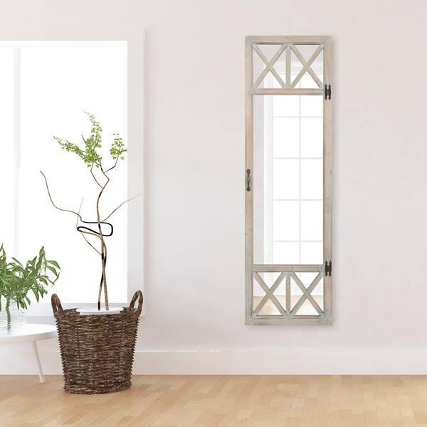 Pinnacle Oversized Natural Wood Hooks Rustic Mirror 60 75 In H X W 1807 3704 The Home Depot - Wicker Floor Length Mirror Pinnacle Oversized Natural Wood Hooks Rustic Mirror 60 75 In H X W 1807 3704 The Home Depot - Wicker Floor Length Mirror