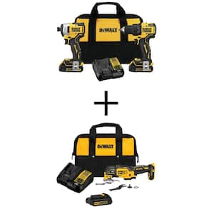 ATOMIC 20-Volt MAX Cordless Brushless Compact Drill/Impact Combo Kit (2-Tool) with 20V Brushless Oscillating Tool Kit