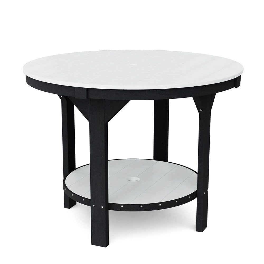 Heritage White and Black HDPE Plastic Outdoor 48 in. Pub Counter Height Table price history on PriceWatchPro