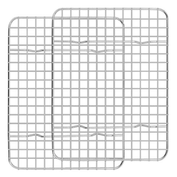 Stainless Steel Silver 2-Pack Cooling Rack Set for Baking, 12" x 9" Oven Racks Fit Quarter Sheet Pan