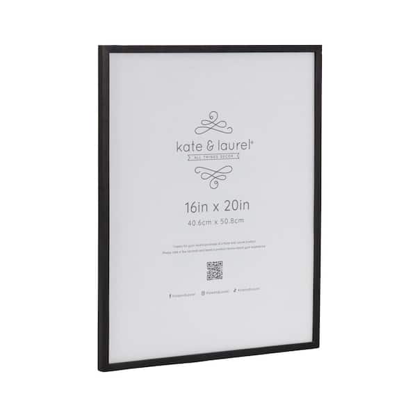 Kate and Laurel Gallery 16 in. x 20 in. H Black Wood Picture Frame