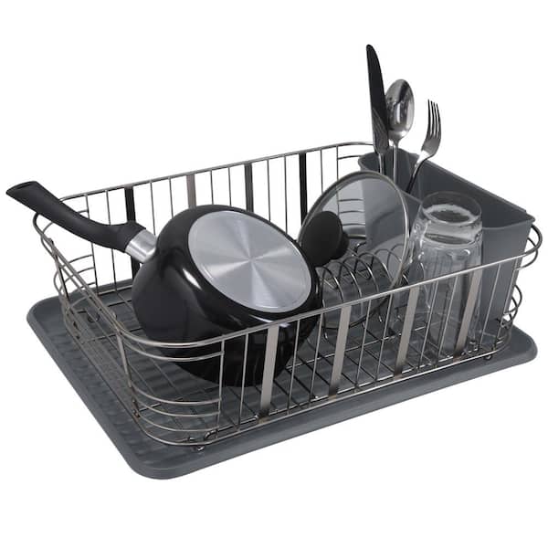 Matte Metal Black Powder Coating Dish Drying Rack Over Sink - China Dish  Rack and Dish Drying Rack price