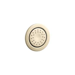 WaterTile Round 27-Nozzle 2.0 GPM Body Spray in Vibrant French Gold