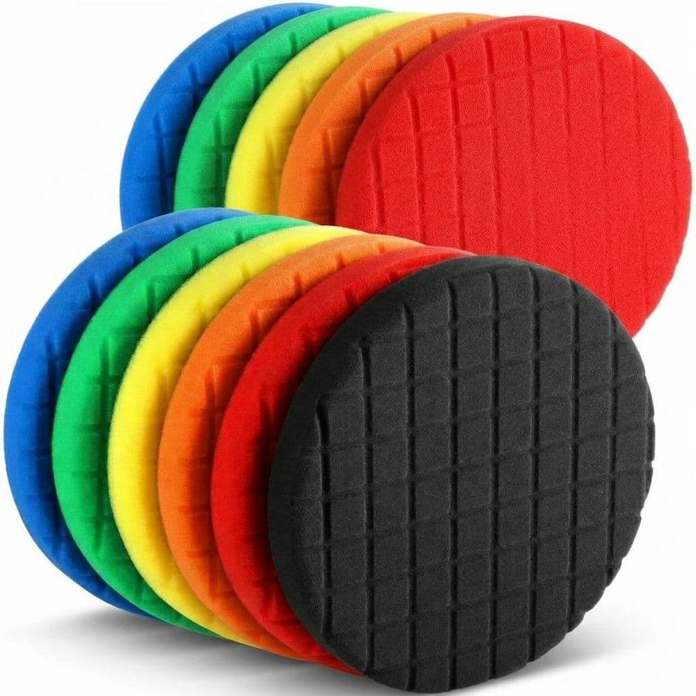 7 Inch Sponge Buffing Polishing Pads Kit with Velcro Backing for Car Waxing Sealing Glaze Scratch Removal 6 PCS price history on PriceWatchPro