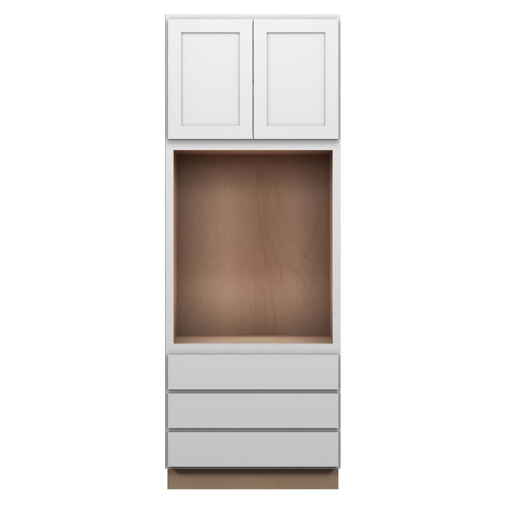 Bedford Shaker 33 in. W x 90 in. H x 24 in. D in Painted White Plywood Asse