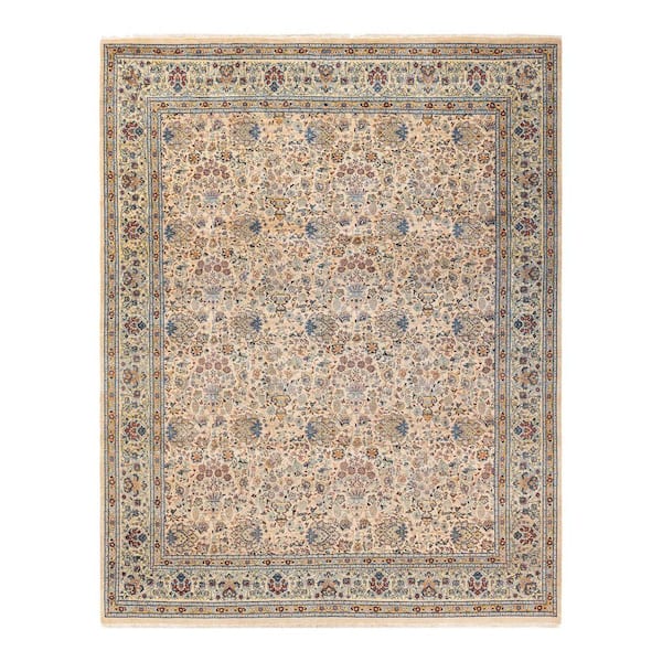 Solo Rugs Mogul One-of-a-Kind Traditional Yellow 8 ft. 2 in. x 10 ft. 4 in. Floral Area Rug