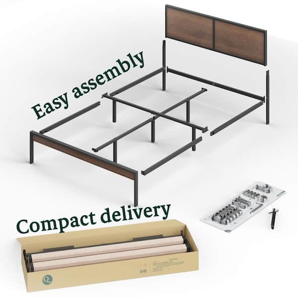 Metal And Wood Full Platform Bed Frame, How To Remove Bed Frame