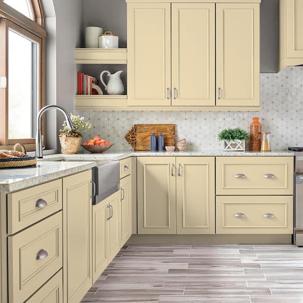 1 gal. #P260-2 Yogurt Semi-Gloss Enamel Interior/Exterior Cabinet, Door & Trim Paint