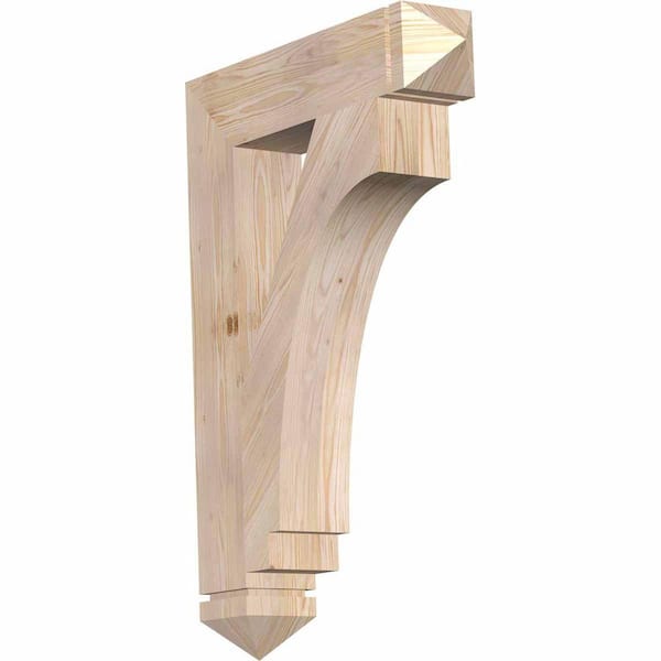 Ekena Millwork 5.5 in. x 40 in. x 28 in. Douglas Fir Imperial Arts and Crafts Smooth Bracket