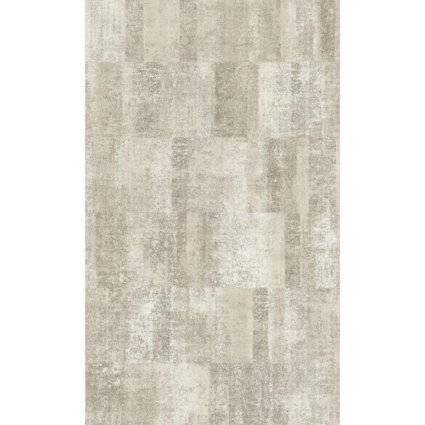 Walls Republic Dark Beige Scratched Textured Blocks Geometric Printed Non-Woven Non-Pasted Textured Wallpaper 57 sq. ft.